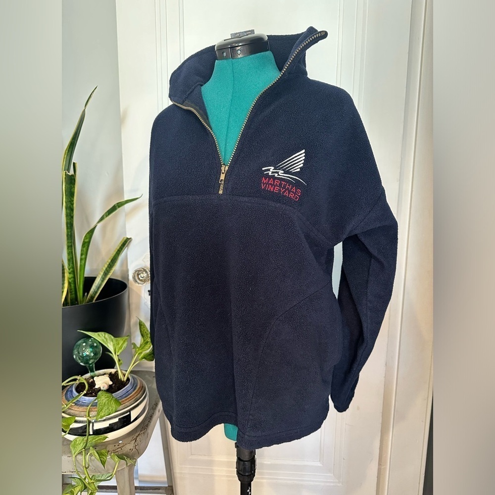 Lake Tahoe vintage Pullover unisex Medium Fleece Pullover Embroidered Blue
